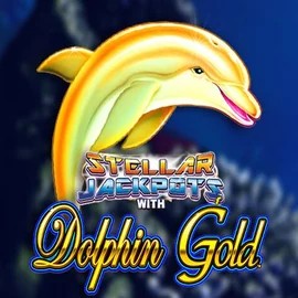 Dolphin Gold with Stellar Jackpots slot visual from Lightning Box Game available on superbetcasino.eu.com